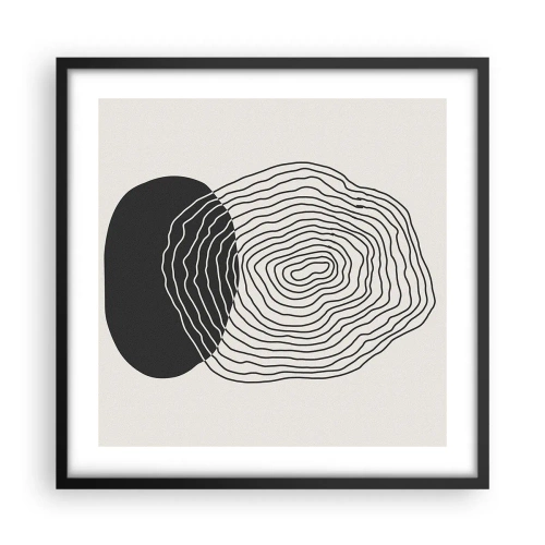 Póster en marco negro - Persistencia y vibración - 50x50 cm