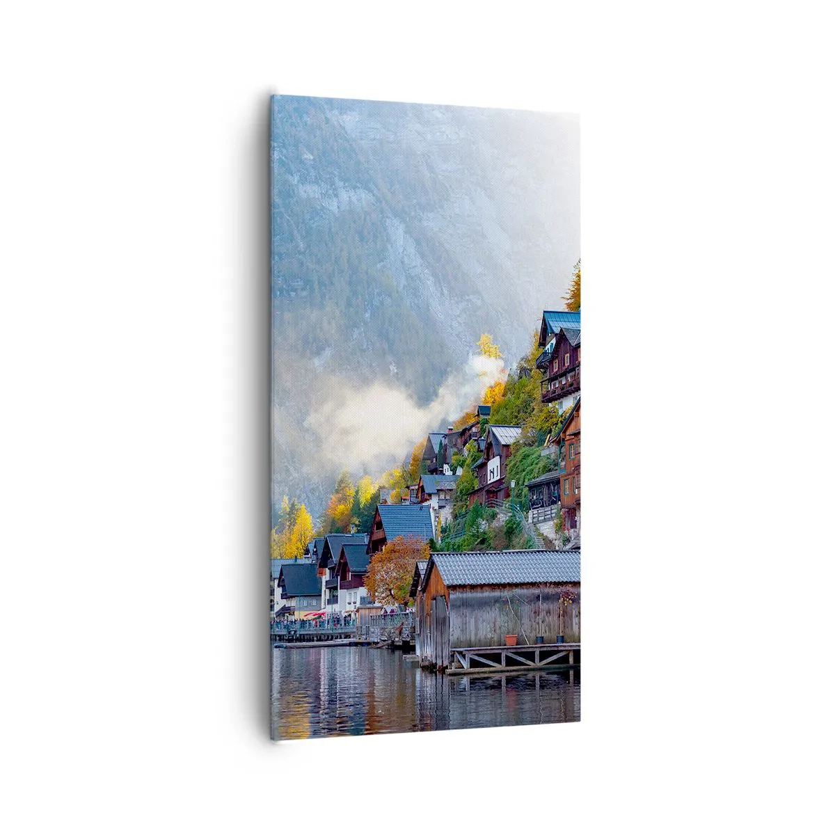 Cuadro sobre lienzo - Impresión de Imagen - Ambiente alpino - 65x120 cm