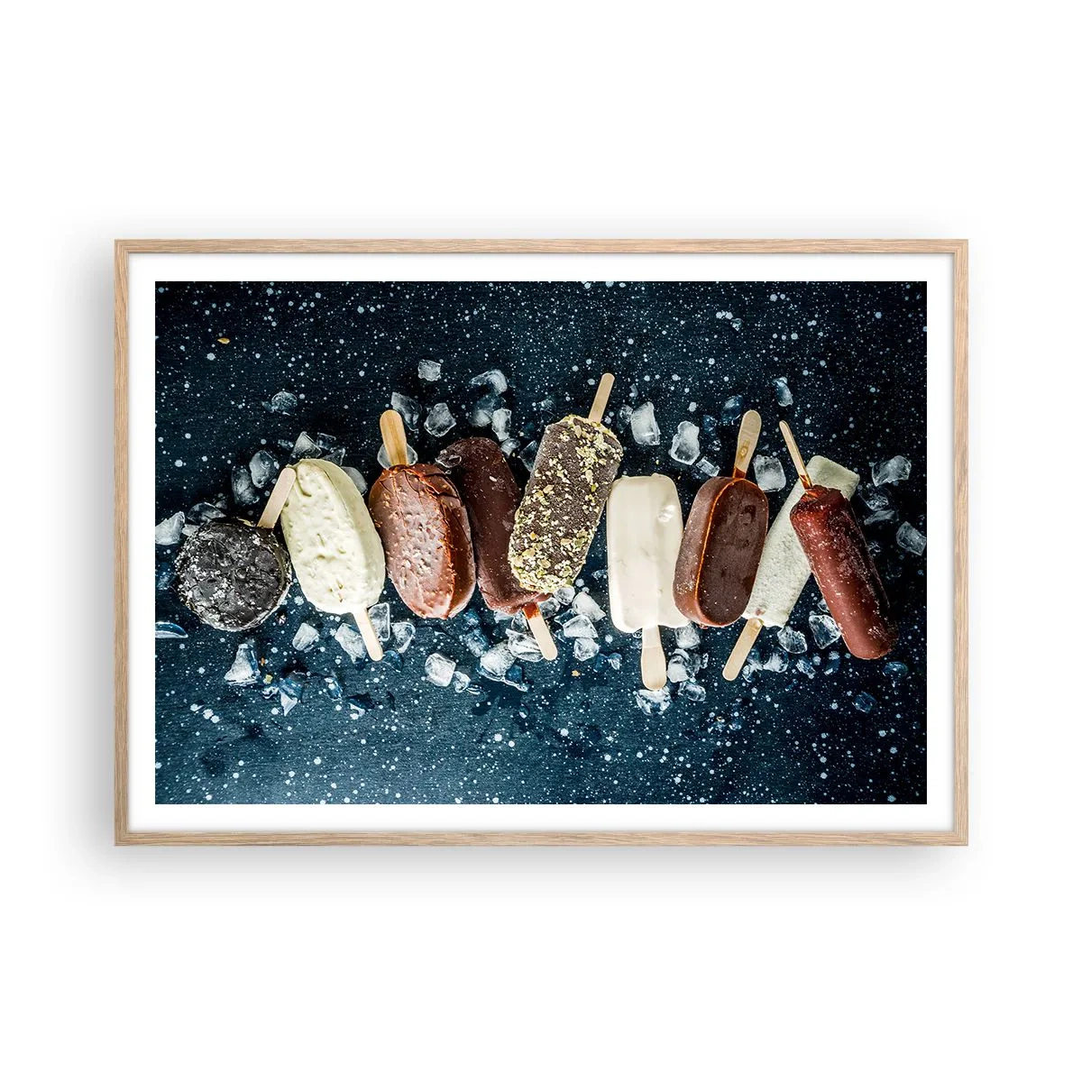 Póster en marco roble claro - El sabor del verano caluroso - 100x70 cm