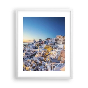 Póster en marco blanco - La esencia de lo griego - 40x50 cm