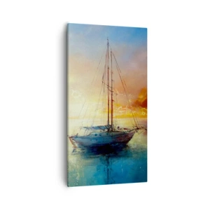 Cuadro sobre lienzo - Impresión de Imagen - En una bahía dorada - 55x100 cm