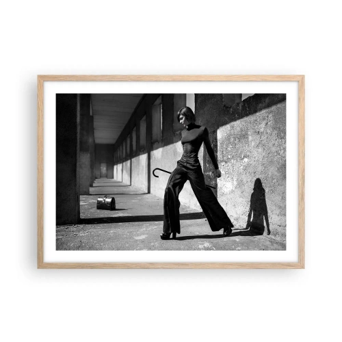 Póster en marco roble claro - Elegancia urbana - 70x50 cm