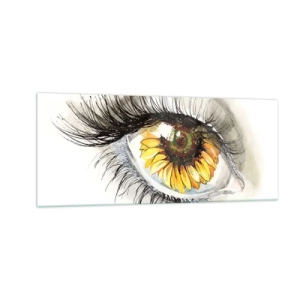 Cuadro sobre vidrio - Impresiones sobre Vidrio - Un aspecto tan caluroso como el verano - 100x40 cm