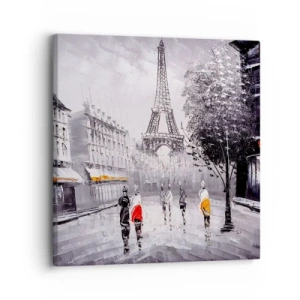 Cuadro sobre lienzo - Impresión de Imagen - Un paseo parisino - 30x30 cm