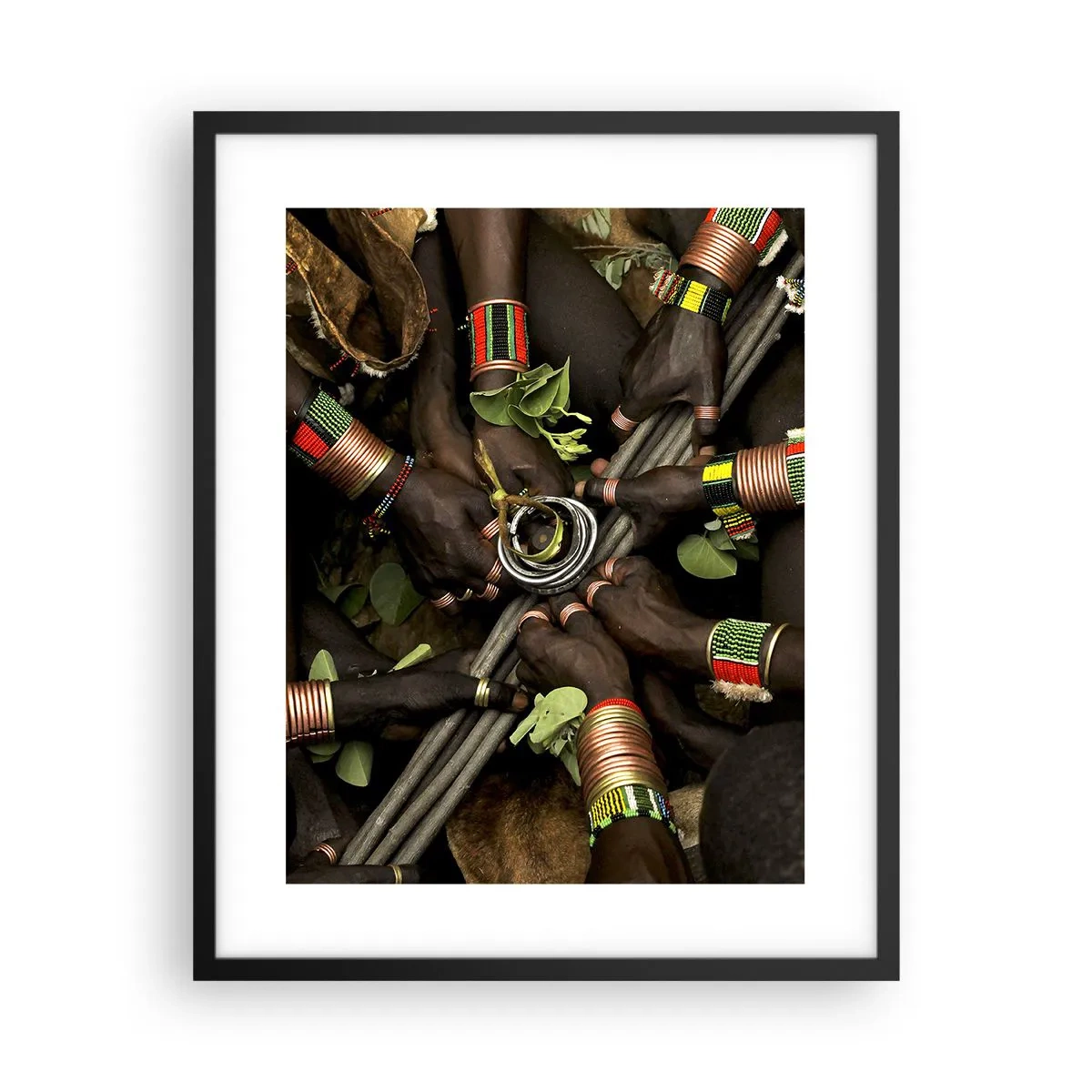 Póster en marco negro - Estamos juntos - 40x50 cm