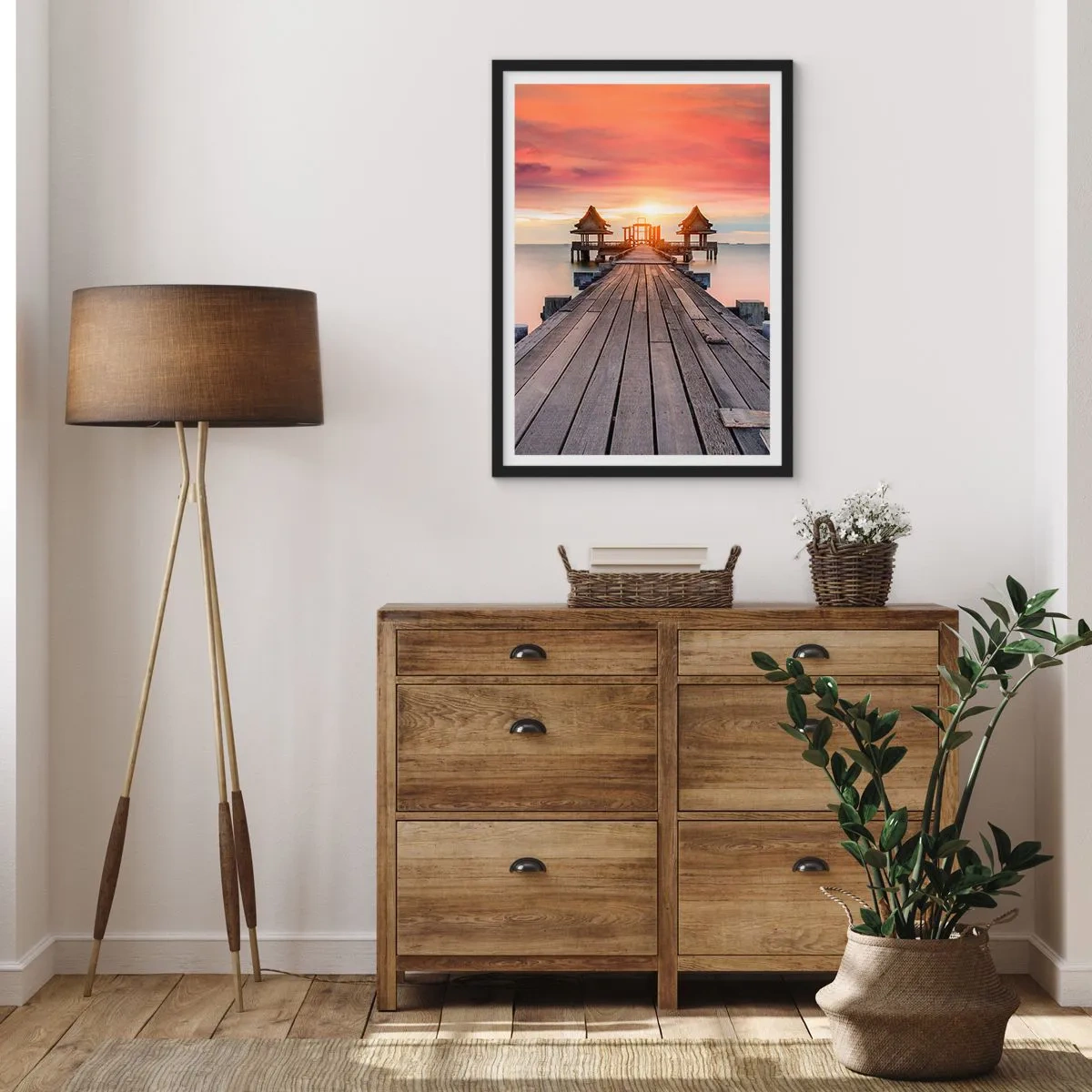 Póster en marco negro - De este a oeste - 61x91 cm