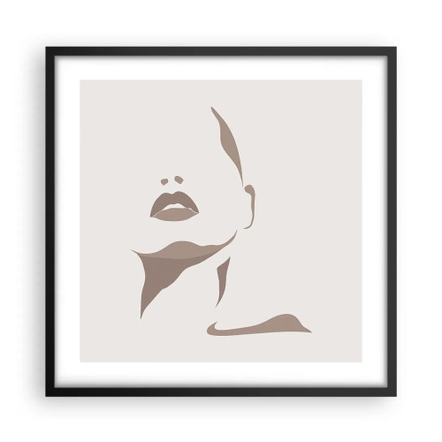 Póster en marco negro - Creación a partir de la luz y la sombra - 50x50 cm