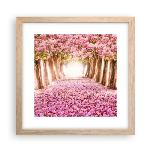 Póster en marco roble claro - El camino al paraíso - 30x30 cm