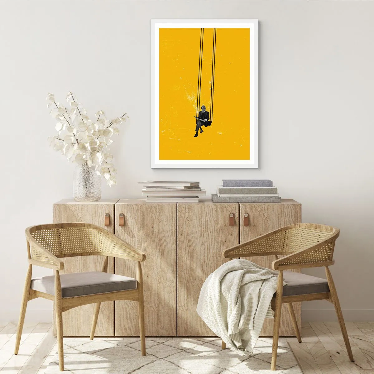 Póster en marco blanco - Un día como cualquier otro - 40x50 cm