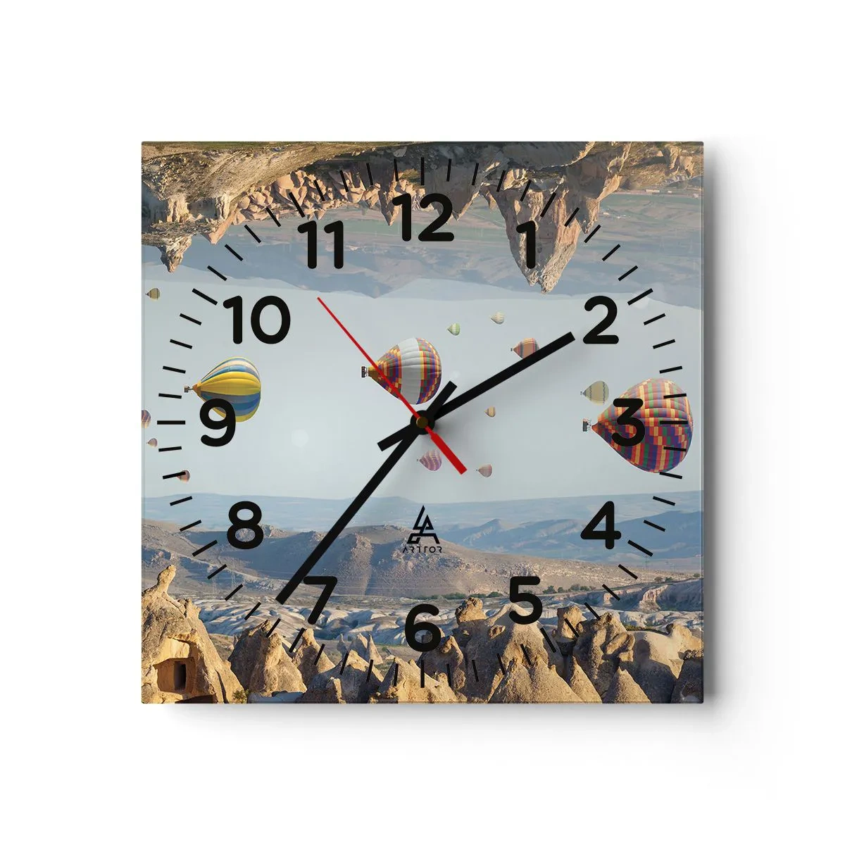 Reloj de pared - Reloj de vidrio - Aquí todo es posible - 30x30 cm