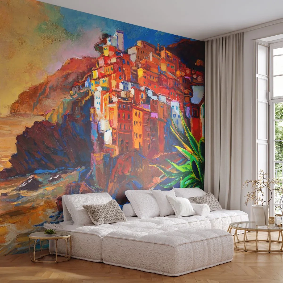 Fotomural Standard Eco - Ambiente italiano - Paisaje, Arquitectura, costa del mar - 400x280 cm