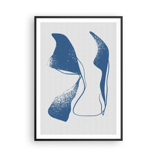 Póster en marco negro - Abstracción con alas - 70x100 cm