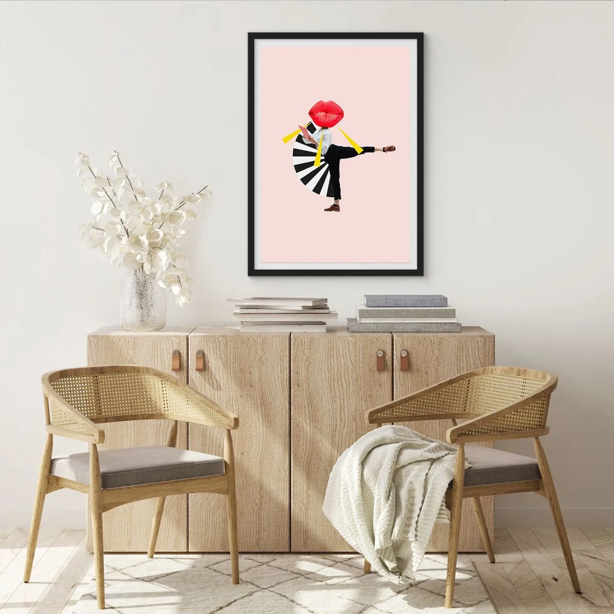 Póster en marco negro - Arte pop surrealista - 61x91 cm