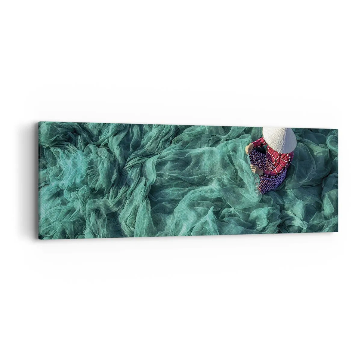 Cuadro sobre lienzo - Impresión de Imagen - En un mar de redes - 90x30 cm