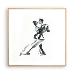 Póster en marco roble claro - Todos al son de la música - 60x60 cm