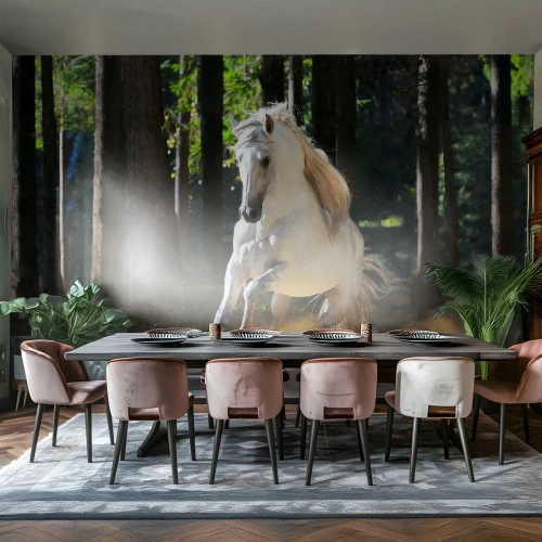 Fotomural Premium Sand - Como en una novela de fantasía - animales, Caballo, Paisaje - 250x175 cm
