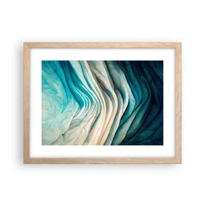 Póster en marco roble claro - Azul insaciable - 40x30 cm
