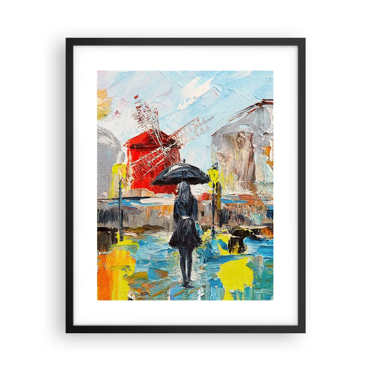 Póster en marco negro - Leyendas parisinas - 40x50 cm