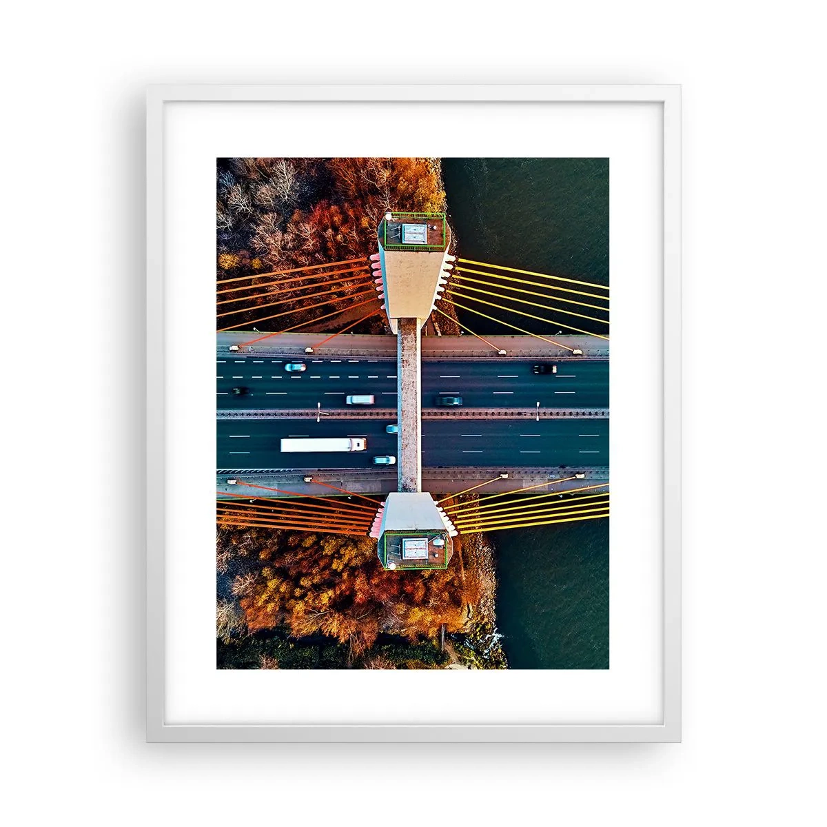 Póster en marco blanco - Más allá de las aguas, más allá de los bosques - 40x50 cm