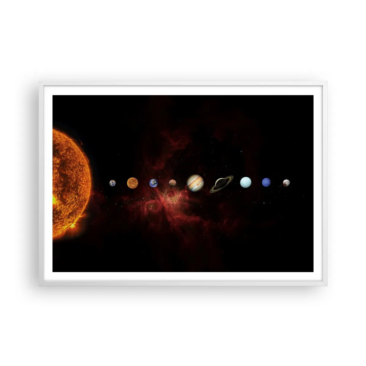 Póster en marco blanco - Nuestro barrio - 100x70 cm