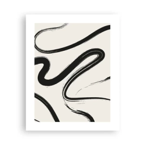 Póster - Fantasía en blanco y negro - 40x50 cm