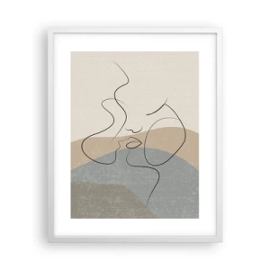 Póster en marco blanco - Como una pincelada - 40x50 cm