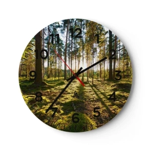 Reloj de pared - Reloj de vidrio - ...Más allá de los siete bosques - 30x30 cm