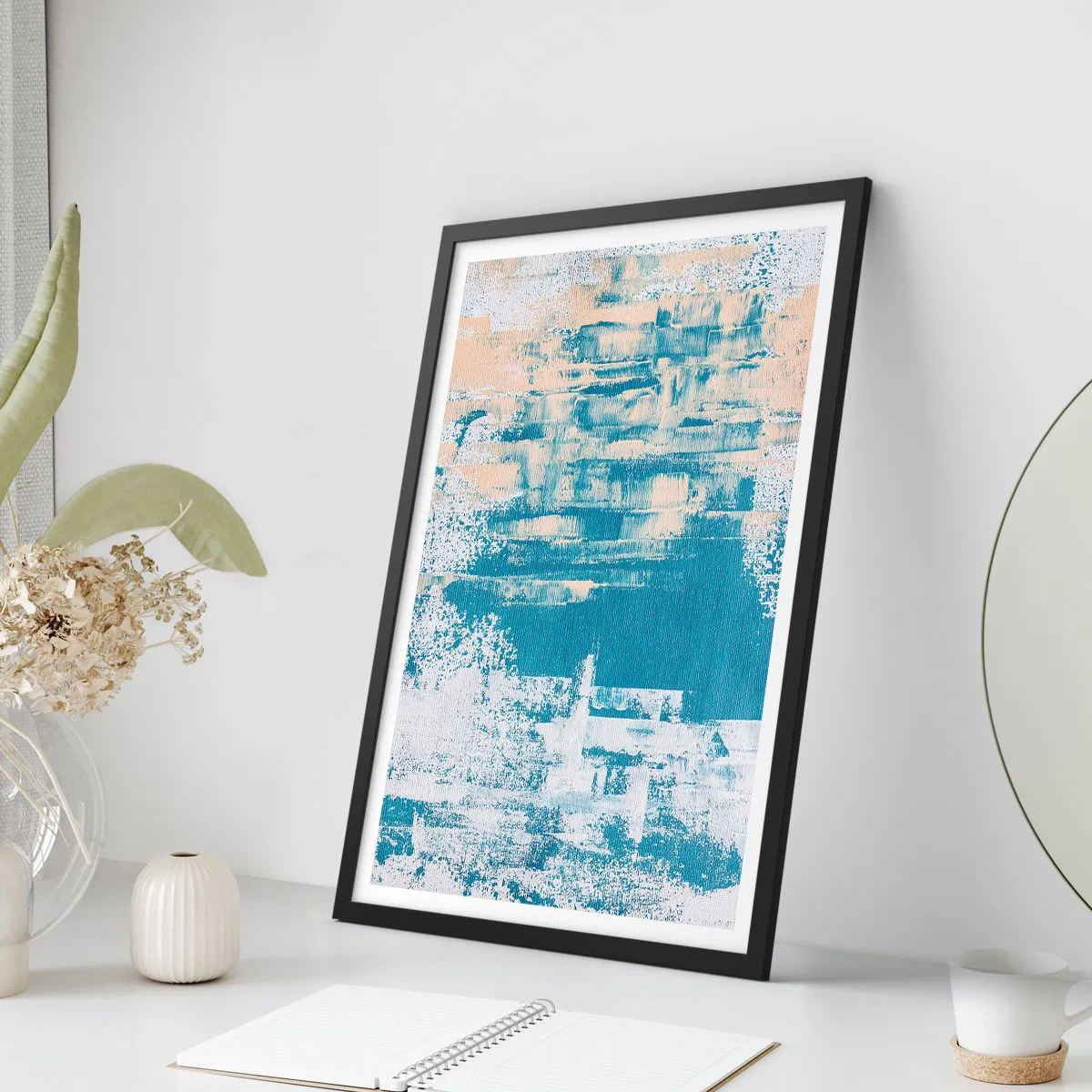 Póster en marco negro - A través de un carámbano - 40x50 cm