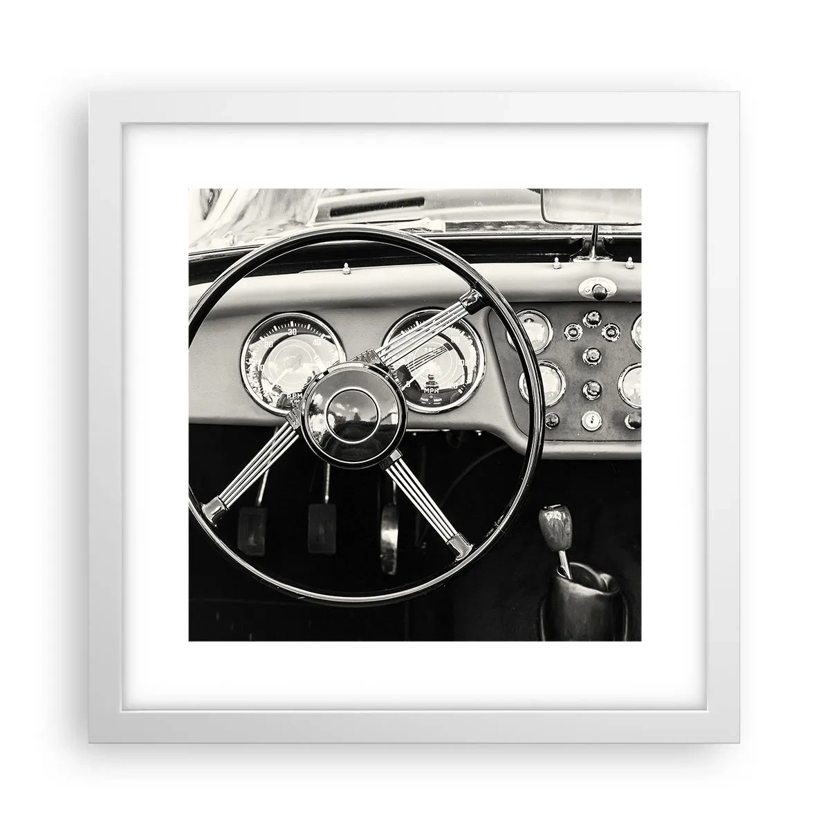 Póster en marco blanco - El sueño de un coleccionista - 30x30 cm