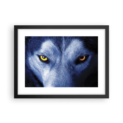 Póster en marco negro - La mirada hipnótica - 40x30 cm