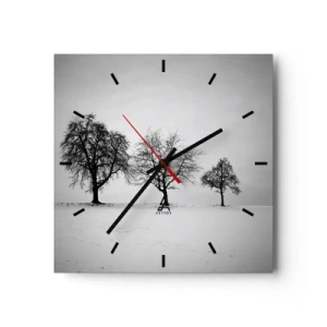 Reloj de pared - Reloj de vidrio - ¿Con qué sueñan? - 40x40 cm
