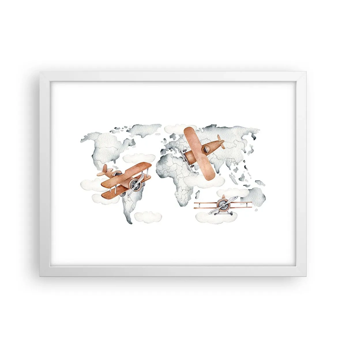 Póster en marco blanco - Con espíritu pionero - 40x30 cm