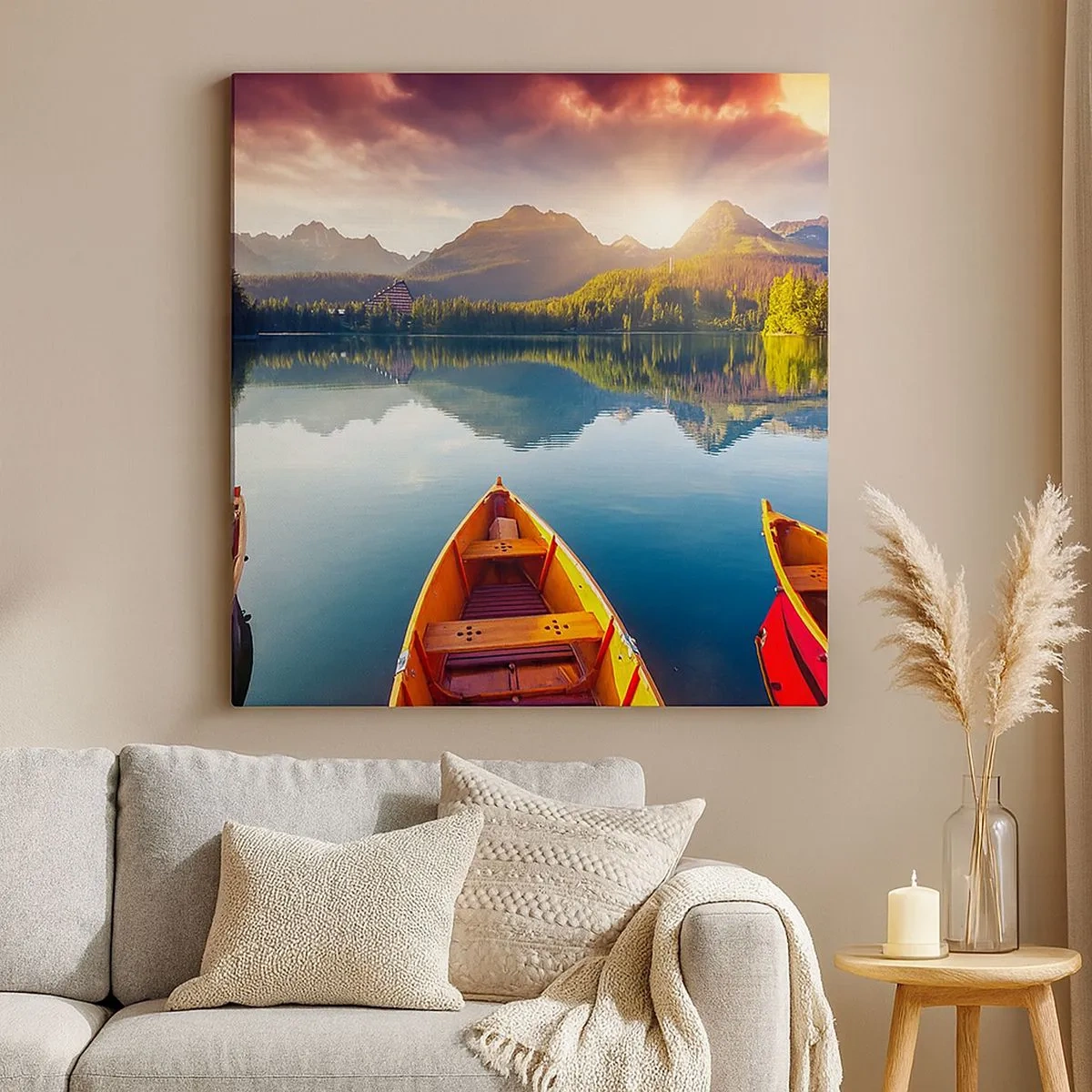 Cuadro sobre lienzo - Impresión de Imagen - Frente a la naturaleza - 30x30 cm