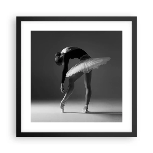 Póster en marco negro - Bella bailarina - 40x40 cm