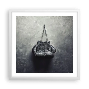 Póster en marco blanco - Tiempo de lucha y tiempo de paz - 50x50 cm