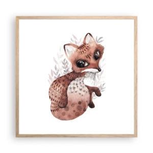 Póster en marco roble claro - Dulzura y amor - 60x60 cm