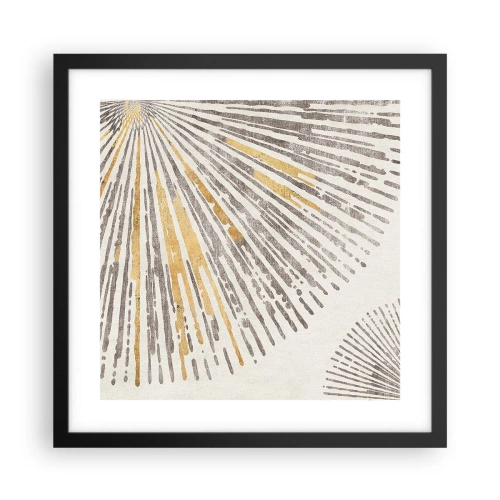 Póster en marco negro - Belleza lineal - 40x40 cm