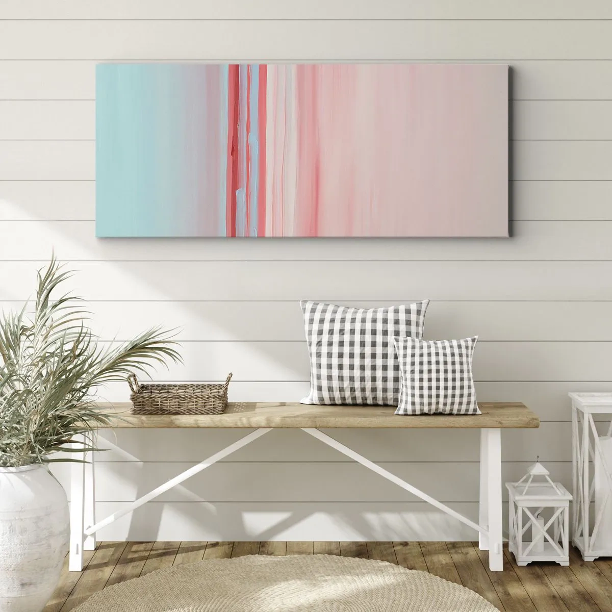 Cuadro sobre lienzo - Impresión de Imagen - Abstracción al amanecer - 100x40 cm