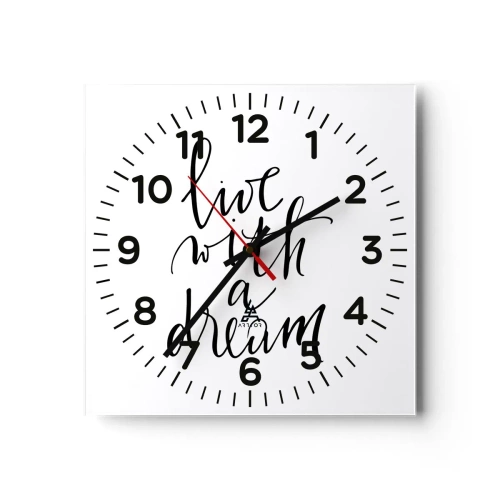 Reloj de pared - Reloj de vidrio - Por supuesto - 30x30 cm