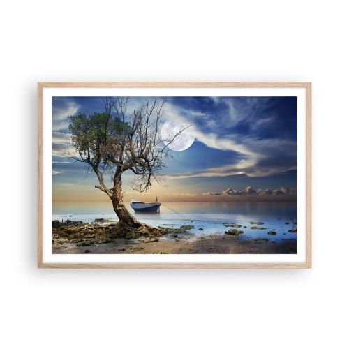 Póster en marco roble claro - ¿Es el final o el principio? - 91x61 cm