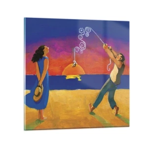 Cuadro sobre vidrio - Impresiones sobre Vidrio - Mucho más que una estrella del cielo - 30x30 cm