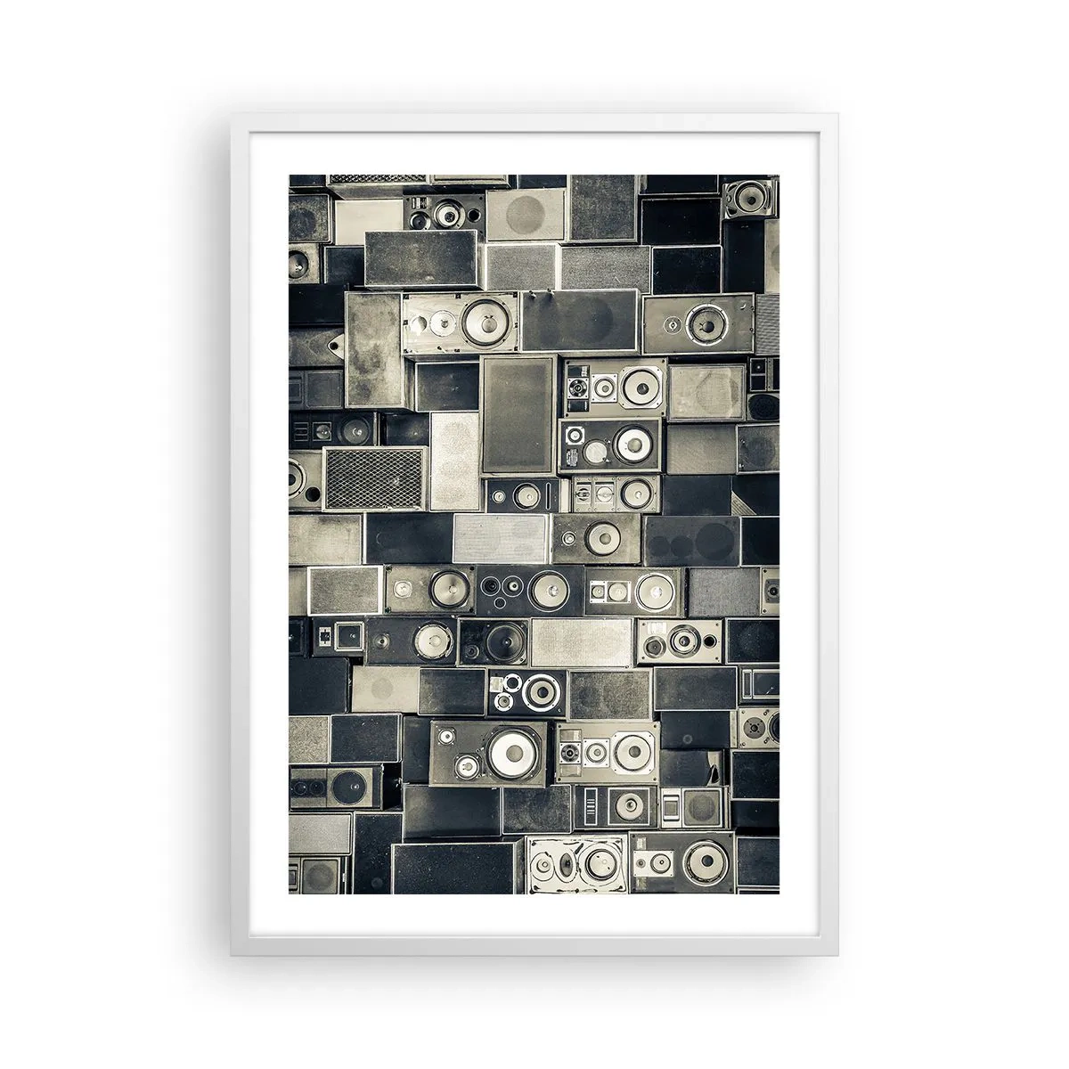 Póster en marco blanco - Y todo fluye - 50x70 cm