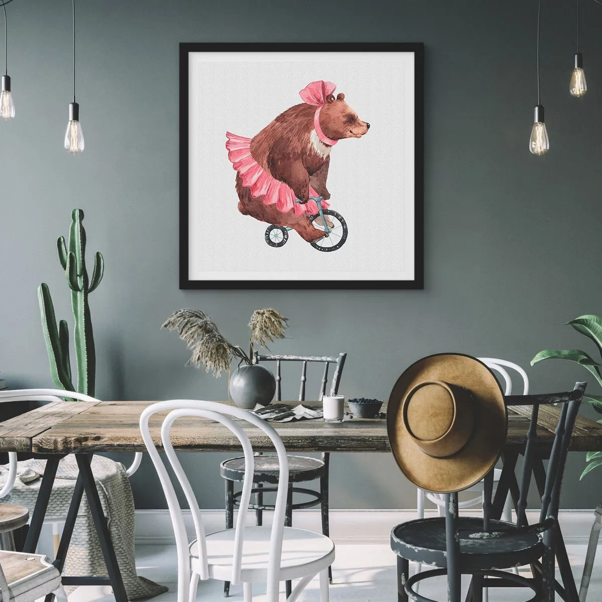 Póster en marco negro - ¡Qué circo! - 30x30 cm