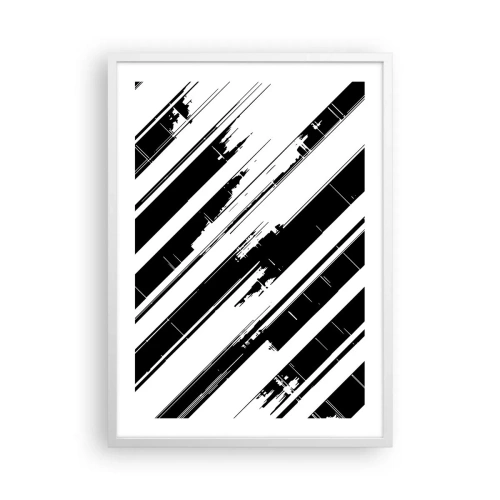 Póster en marco blanco - Composición intensa y dinámica - 50x70 cm