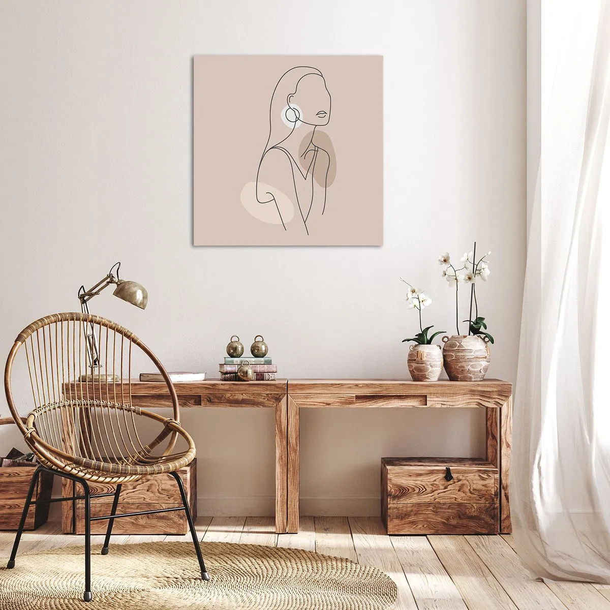 Cuadro sobre lienzo - Impresión de Imagen - Un icono de la inocencia - 70x70 cm