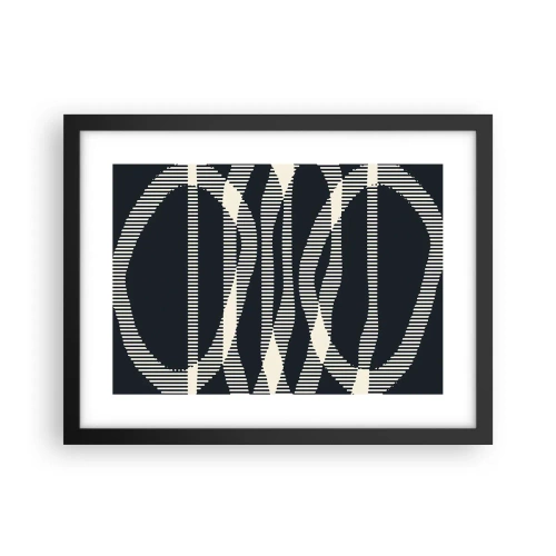 Póster en marco negro - Un intento de romper la oscuridad - 40x30 cm