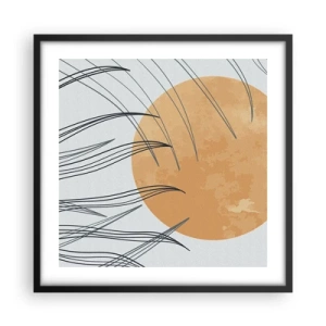 Póster en marco negro - Siempre hacia el sol - 50x50 cm