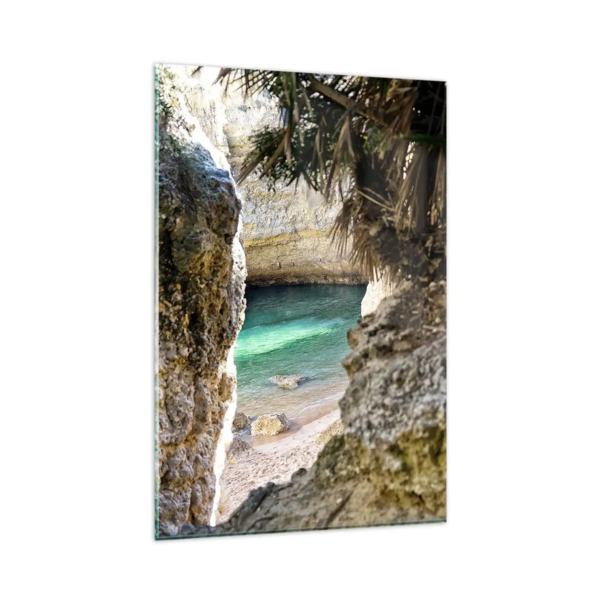 Cuadro sobre vidrio - Impresiones sobre Vidrio - Bahía turquesa - 80x120 cm