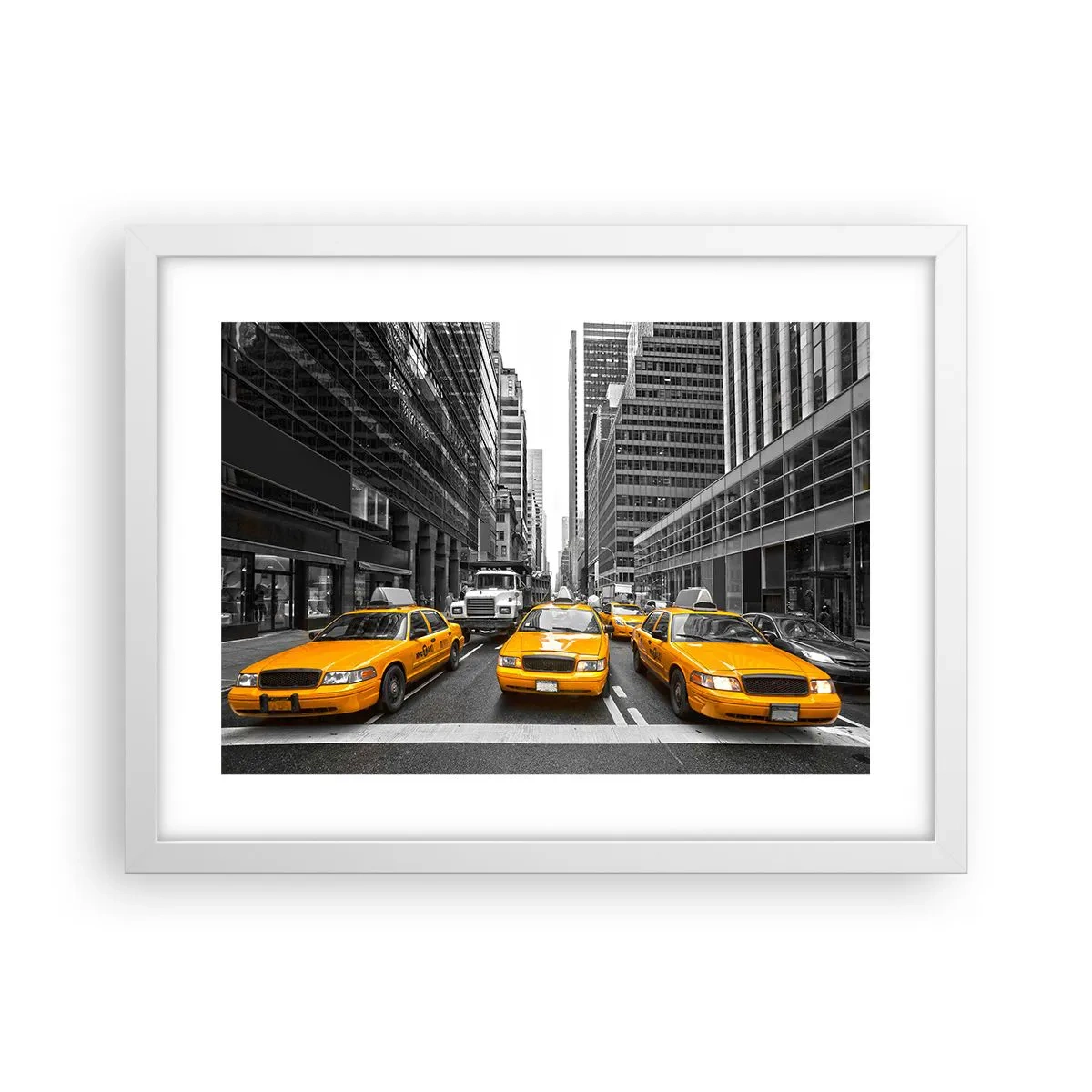 Póster en marco blanco - Nosotros somos los que damos color a la ciudad - 40x30 cm