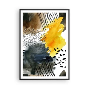 Póster en marco negro - Reunión de los elementos - 70x100 cm